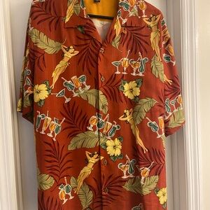 Tommy Bahama Red Tropical Print Shirt